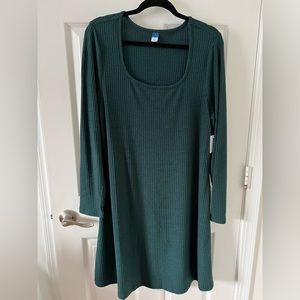 NWT Old Navy Green Long Sleeve Dress - XL